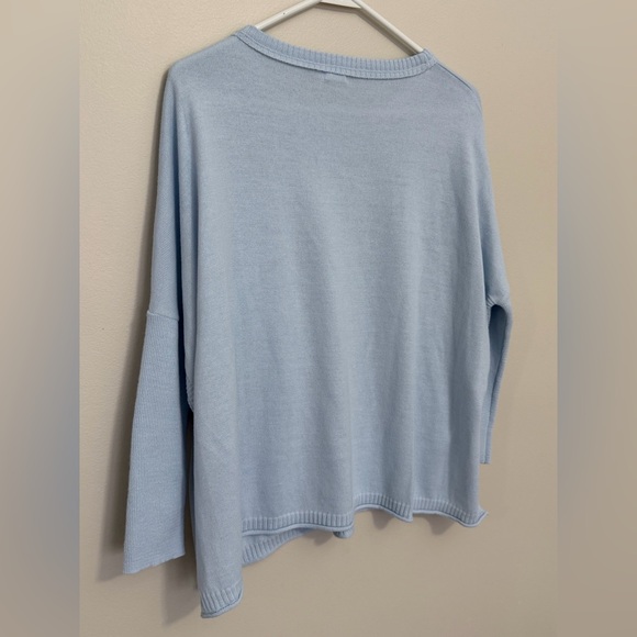 MerSea Womens Oversized Catalina Knit Sweater One Size P Blue Pockets Minimalist - Picture 9 of 11